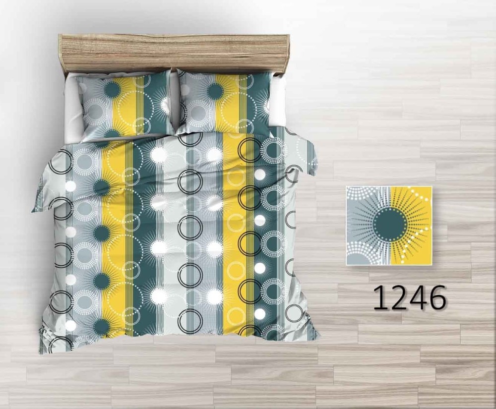 Pościel z Bawełny 160x200 Pasy Geometria 1246