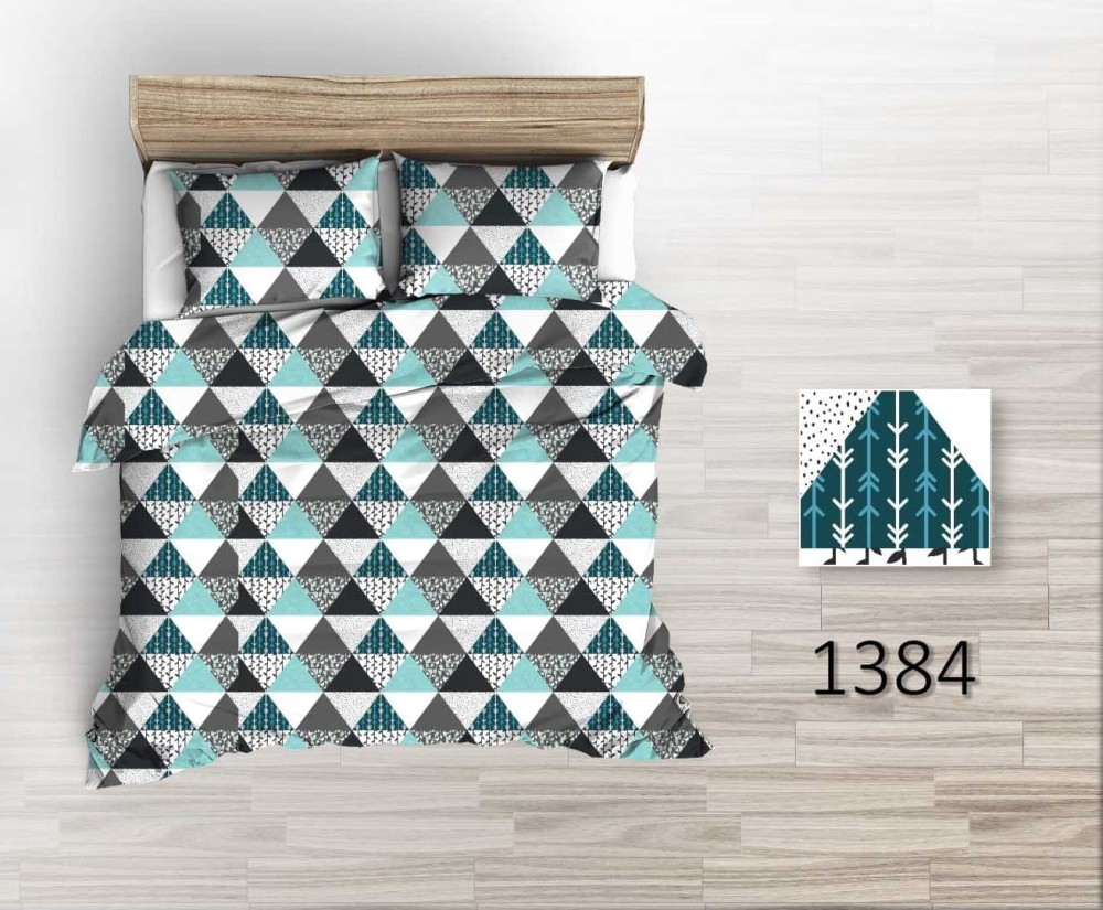 Pościel z Bawełny 160x200 Geometryczna 1384