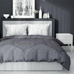 Pościel Satynowa Home Satin 160x200 Grafit Szary Orient 3497-A