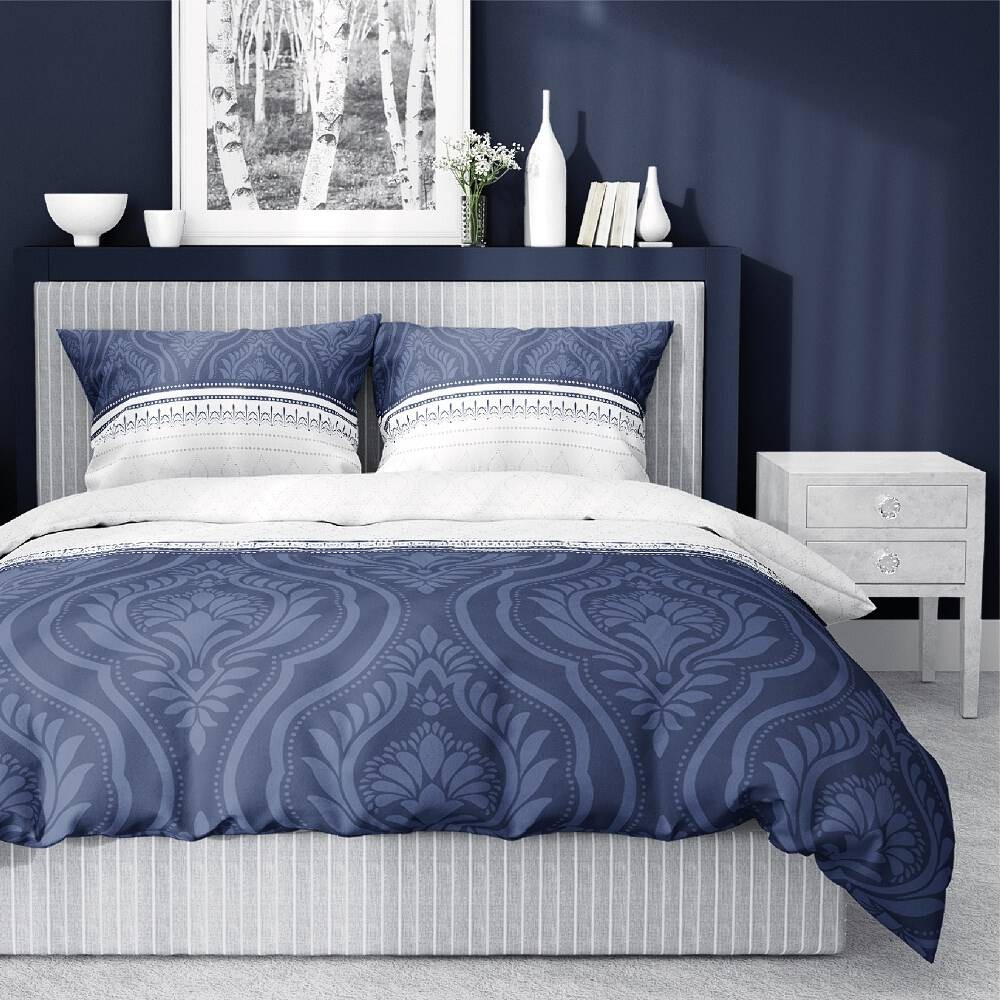 Pościel Satynowa Home Satin 140x200 Granat Mozaik 3830-A