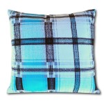 Poszewka 100% Bawełna 40x40 Krata Turkus 04