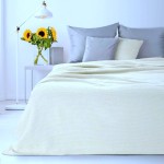 Koc Bawełna Akryl Amber Boho 150x200 Jasny Krem