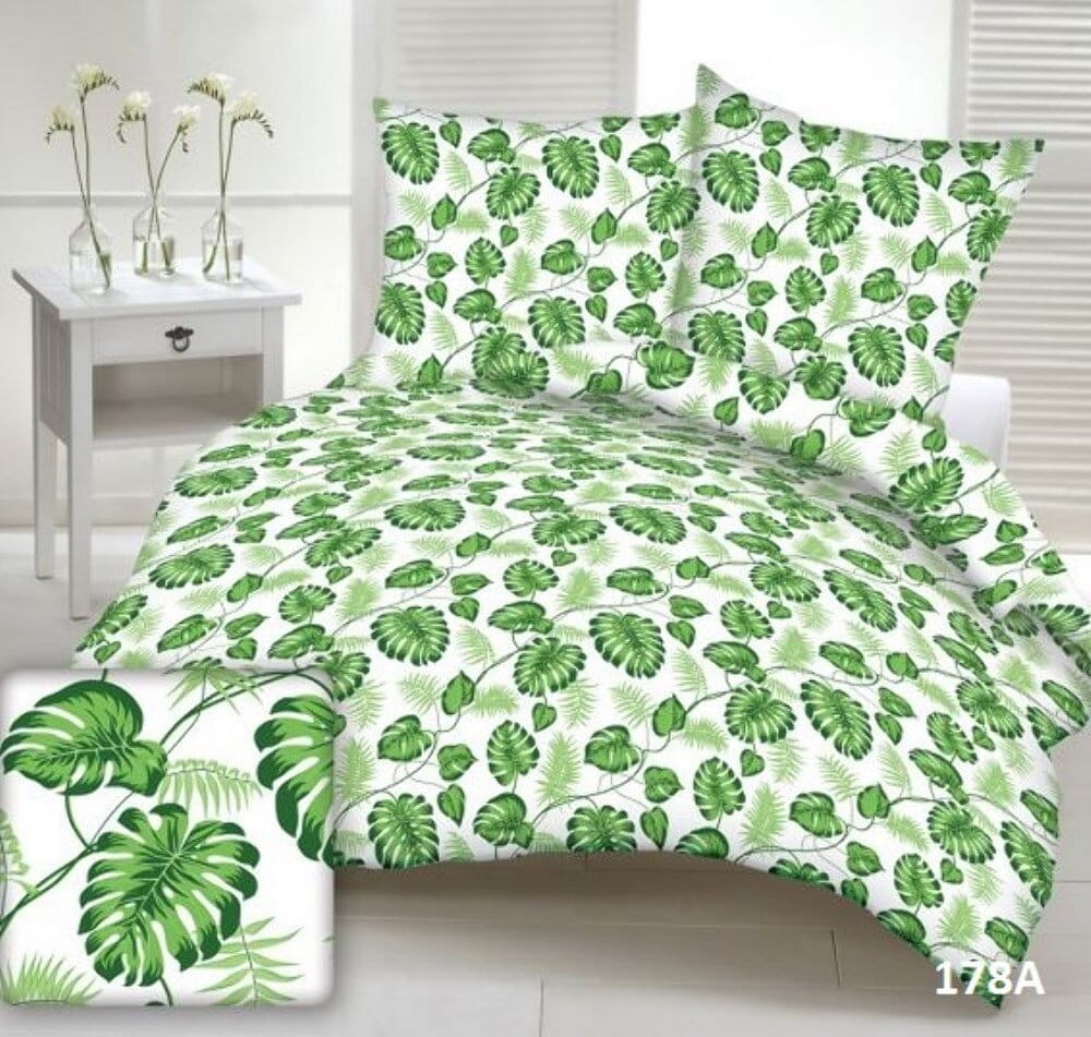 Pościel z Kory Liście Zieleń 160x200 K-178-A
