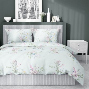 Pościel Satynowa Home Satin 160x200 Kwiaty 4055 A