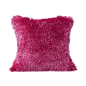 Poszewka Dekoracyjna Ozdobna 40x40 Shaggy Amarant