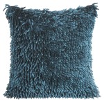 Poszewka Dekoracyjna Ozdobna 40x40 Shaggy Ciemny Turkus