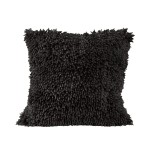 Poszewka Dekoracyjna Ozdobna 40x40 Shaggy Czarna