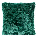 Poszewka Dekoracyjna Ozdobna 40x40 Shaggy Ciemna Zieleń