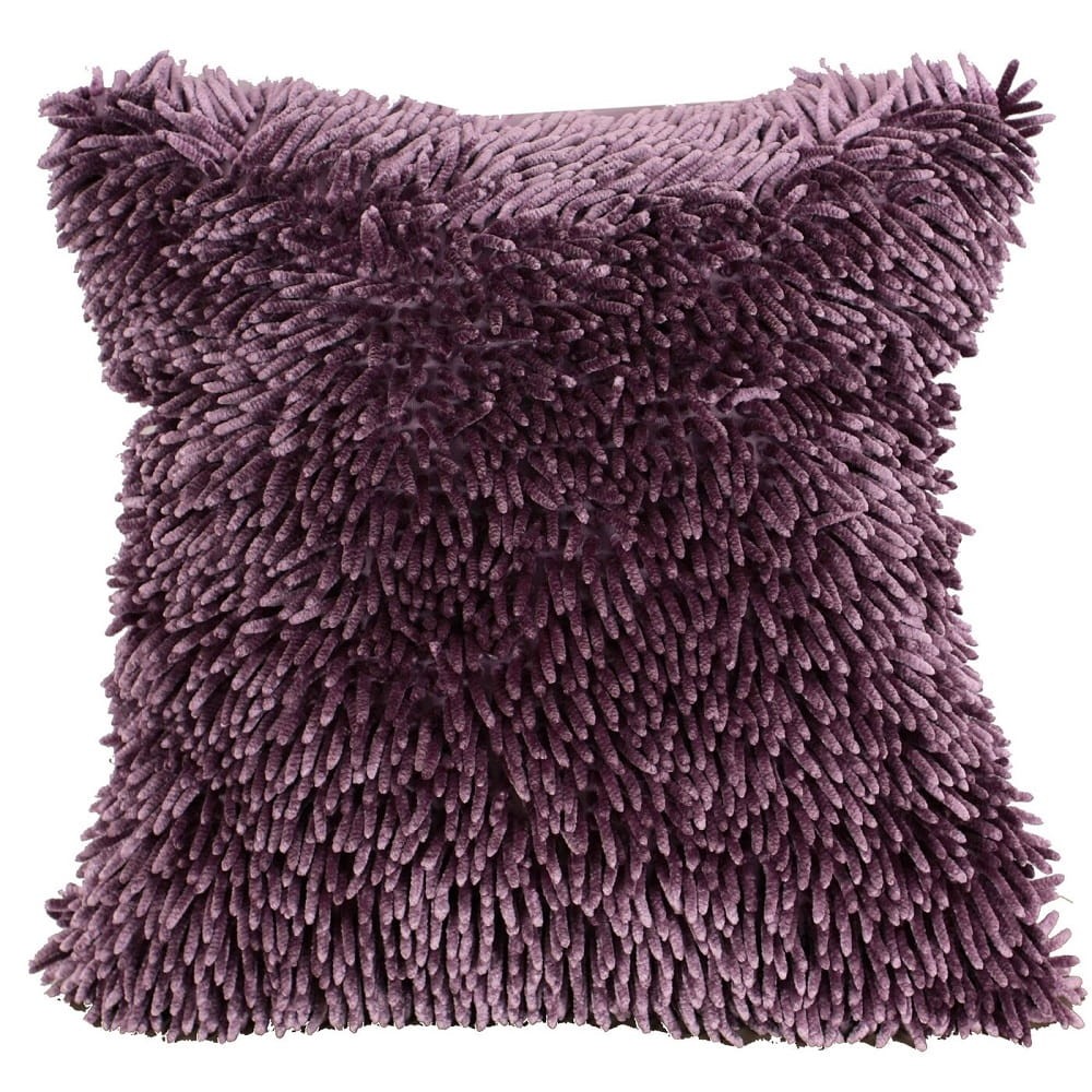 Poszewka Dekoracyjna Ozdobna 40x40 Shaggy Fiolet
