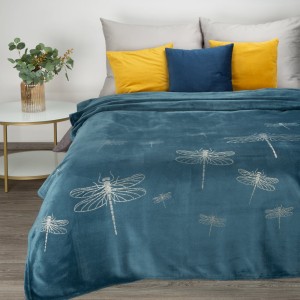 Koc z Mikrofibry 150x200 Lori Niebieski