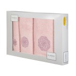 Komplet Ręczników 3 Części Mandala Puder