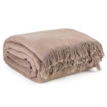 Koc Bawełniany Akrylowy Premium 150x200 Kawa