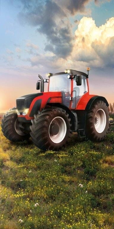 Ręcznik Dziecięcy 70x140 Traktor Czerwony 004