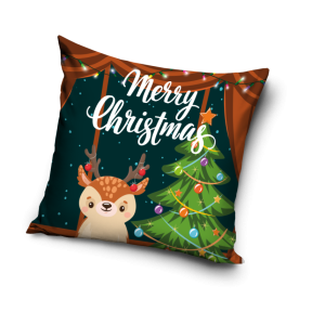 Poszewka Świąteczna 40x40 Renifer Choinka 6075