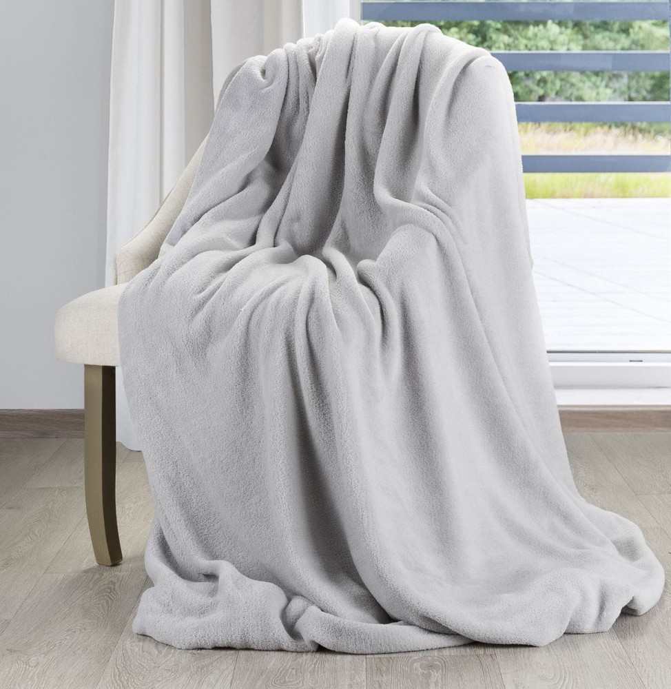 Koc Mikrofibra Simple 150x200 Srebrny