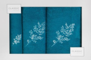 Komplet Ręczników 3 Części Kamil Ciemy Turkus