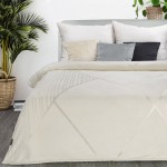 Koc z Mikrofibry 150x200 Ginko 3 Kremowy