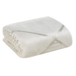 Koc z Mikrofibry 150x200 Ginko 3 Kremowy