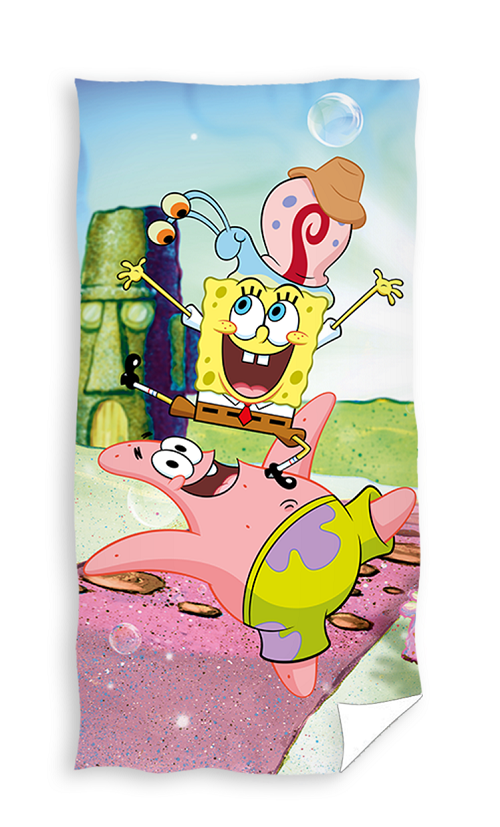 Ręcznik Dziecięcy Licencyjny 70x140 SpongeBob 4001