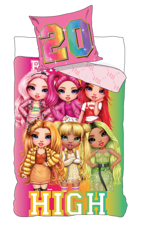 Pościel Licencyjna Bawełniana 140x200 Rainbow High 0766