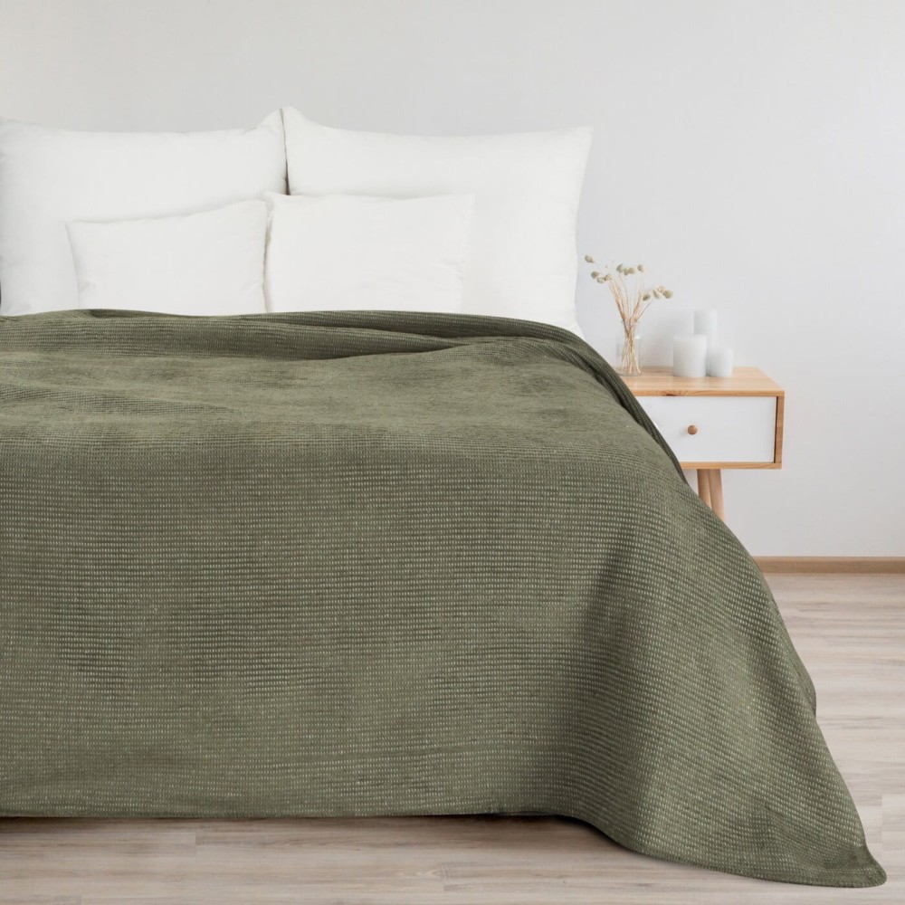 Koc Bawełna Akryl Amber Boho 150x200 Oliwka