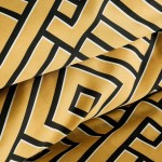 Pościel Satyna Bawełniana Nika 220x200 Pasy Musztarda 12