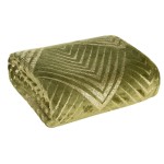 Koc z Mikrofibry 150x200 Victoria Oliwka Złoty