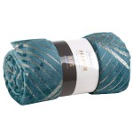 Koc z Mikrofibry 150x200 Victoria Turkus Złoty