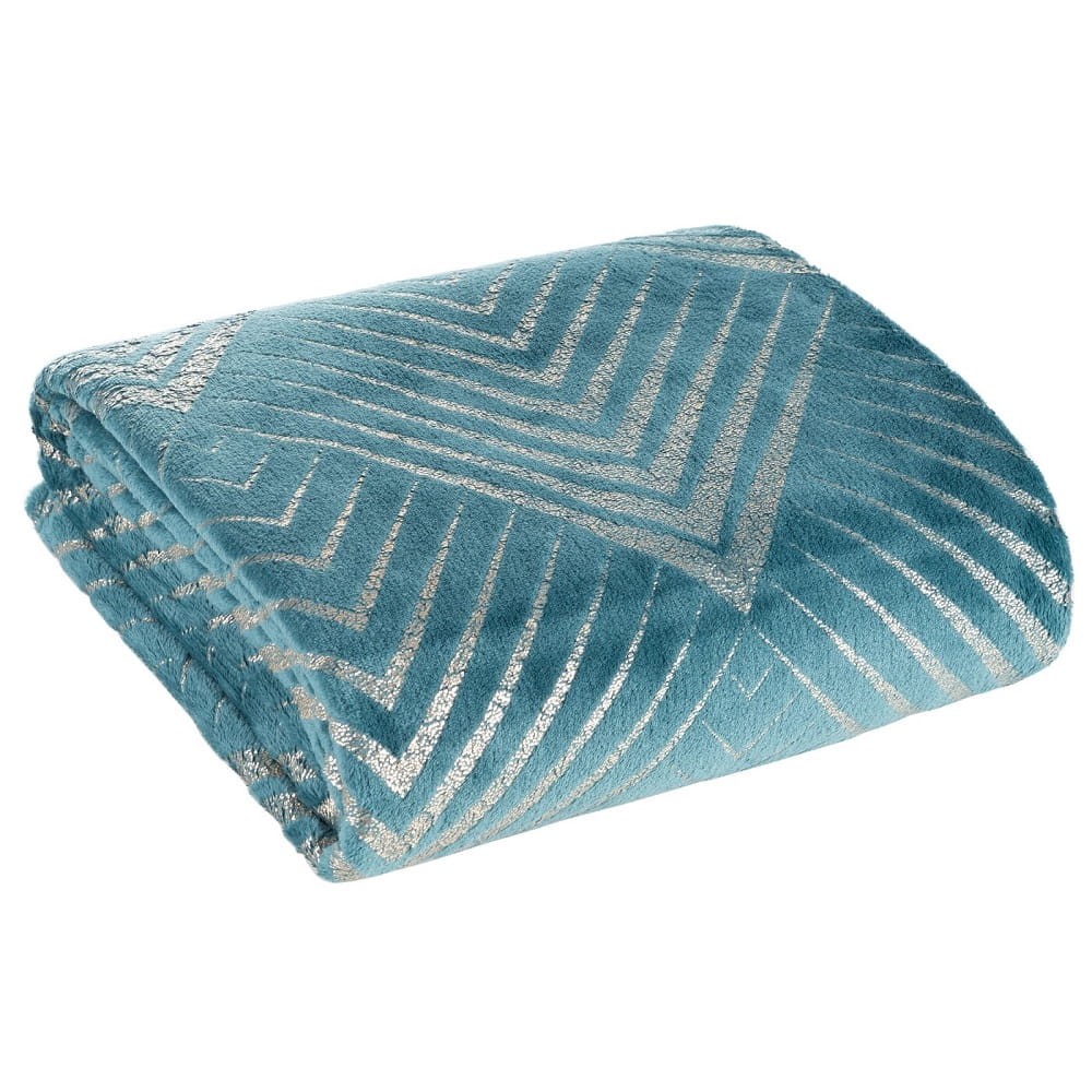 Koc z Mikrofibry 150x200 Victoria Turkus Złoty