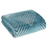 Koc z Mikrofibry 150x200 Victoria Turkus Złoty