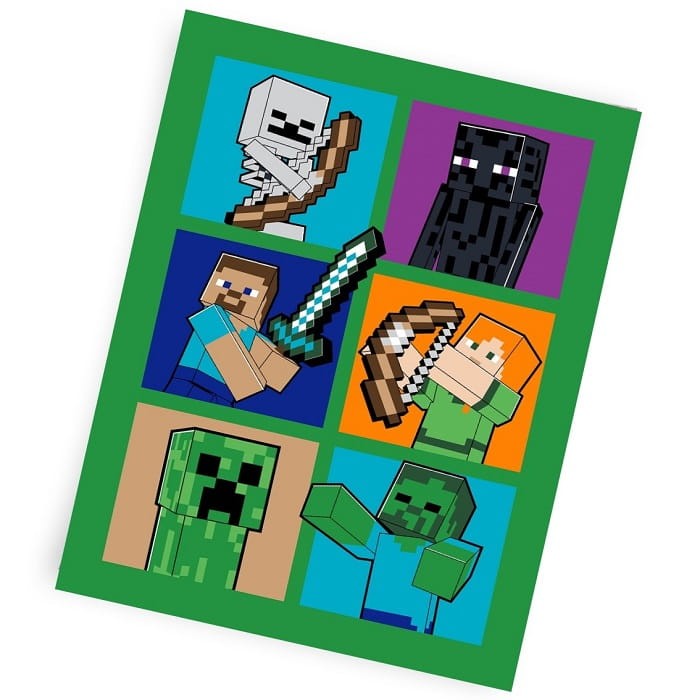 Koc Polarowy Dziecięcy 150x200 Minecraft 008