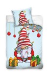 Pościel Świąteczna Bawełniana 160x200 Skrzat 5023