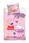 Pościel Bawełniana 100x135 + 40x60 Peppa 5023