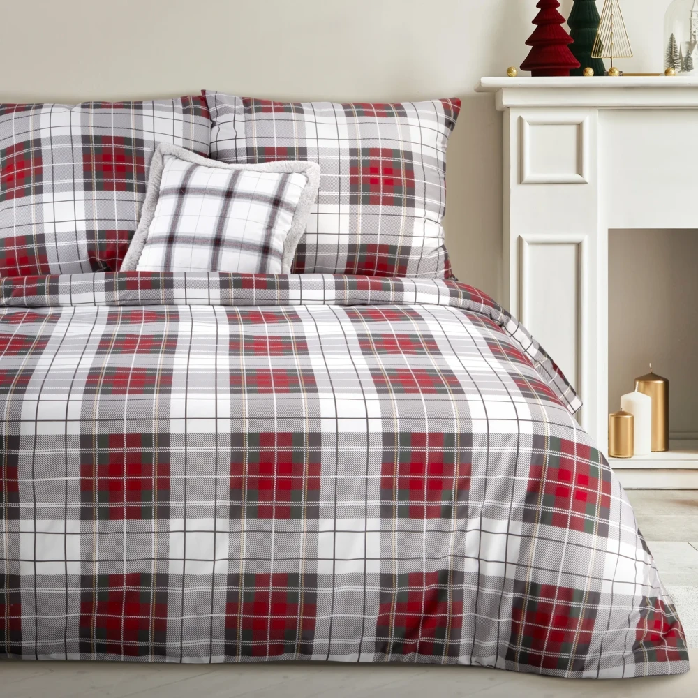 Pościel Świąteczna Satyna Bawełniana 160x200 Aspen 01