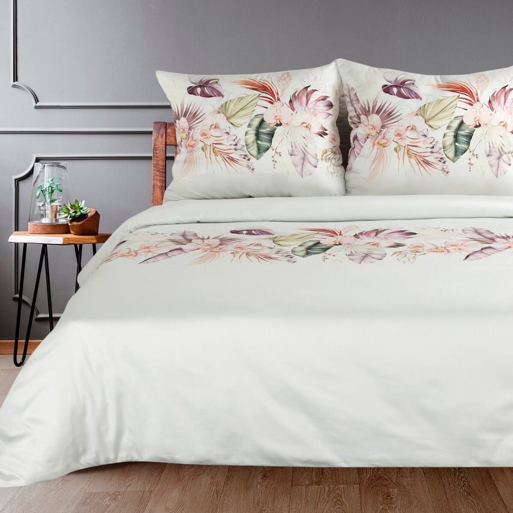 Pościel Satyna Bawełniana 220x200 Nika 42 Kwiaty