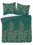 Pościel Satyna Bawełniana 160x200 Gałązki Zieleń 4768 A