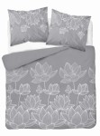 Pościel Satyna Bawełniana 220x200 Lotos Szary 4818 B