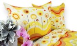 Pościel z Kory 100% Bawełna 160x200 Żółte Lizaki 0918