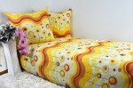 Pościel z Kory 100% Bawełna 160x200 Żółte Lizaki 0918