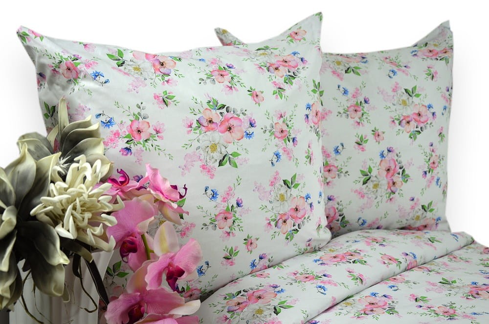 Pościel z Kory 100% Bawełna 160x200 Kwiatki Róż 3165