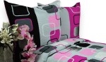 Pościel z Kory 100% Bawełna 160x200 Geo Amarant 3384