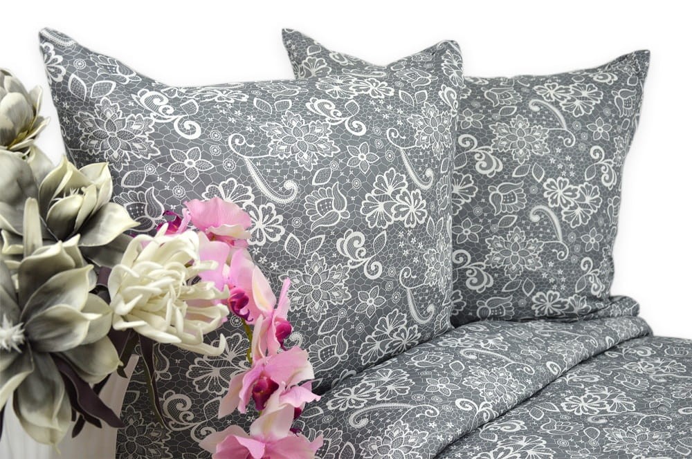 Pościel z Kory 100% Bawełna 160x200 Orientalna Grafit 2133