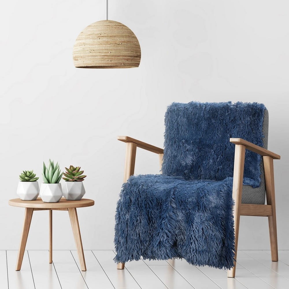 Narzuta na Fotel Koc 70x160 Tifany Granat