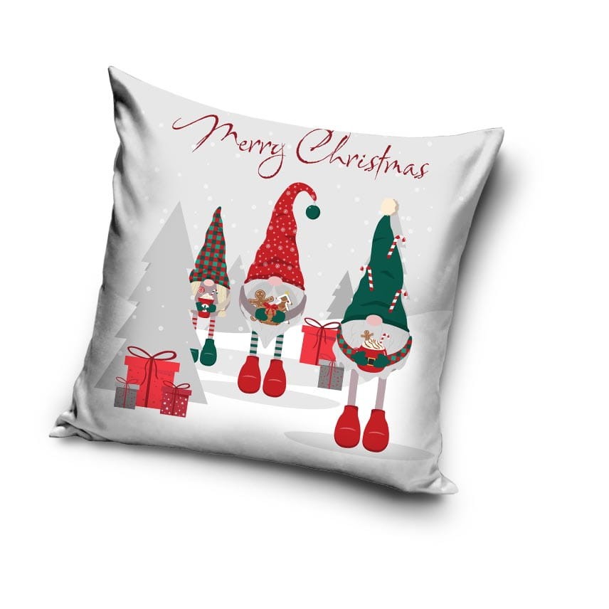 Poszewka Świąteczna 40x40 Velvet Skrzaty Prezenty 5024