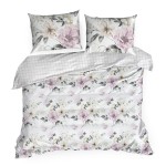 Pościel Satyna Bawełniana Spring 220x200 Kwiaty Lila 31