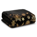 Koc Świąteczny Astra 150x200 Czarny Złoty