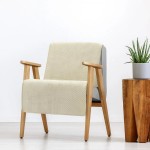 Narzuta na Fotel 70x160 Velvet Sofia Krem