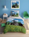 Pościel Dziecięca 100% bawełna 160x200 Traktor Fluo 2639 C