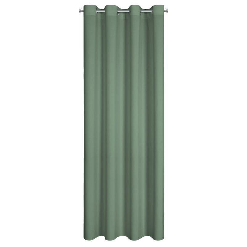 Zasłona Gotowa Gładka Przelotki 140x250 Rita Ciemna Mięta