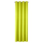Zasłona Gotowa Gładka Przelotki 140x250 Rita Limonka